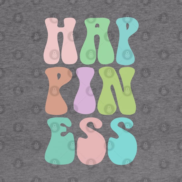 Happiness - Cute Pastel Typography Design by DankFutura